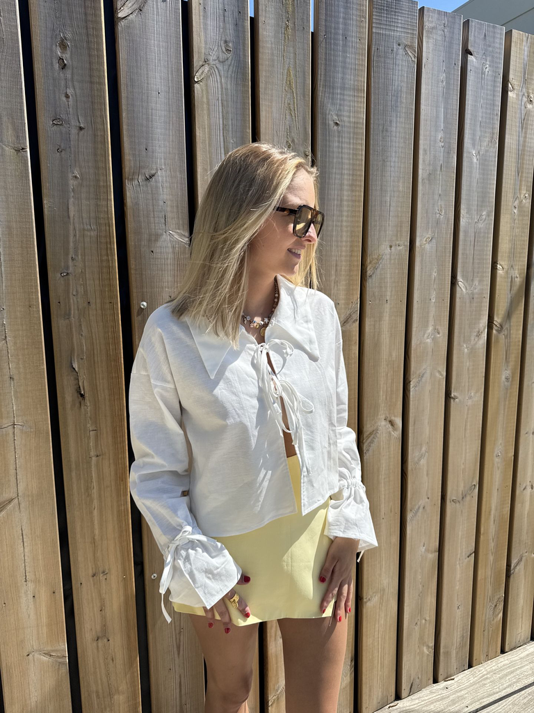  CHEMISE À NOEUDS MAÏTÉ - BLANC CHEMISE À NOEUDS MAÏTÉ - BLANC 6.webp