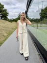pantalon en lin Karl - Biege4.webp