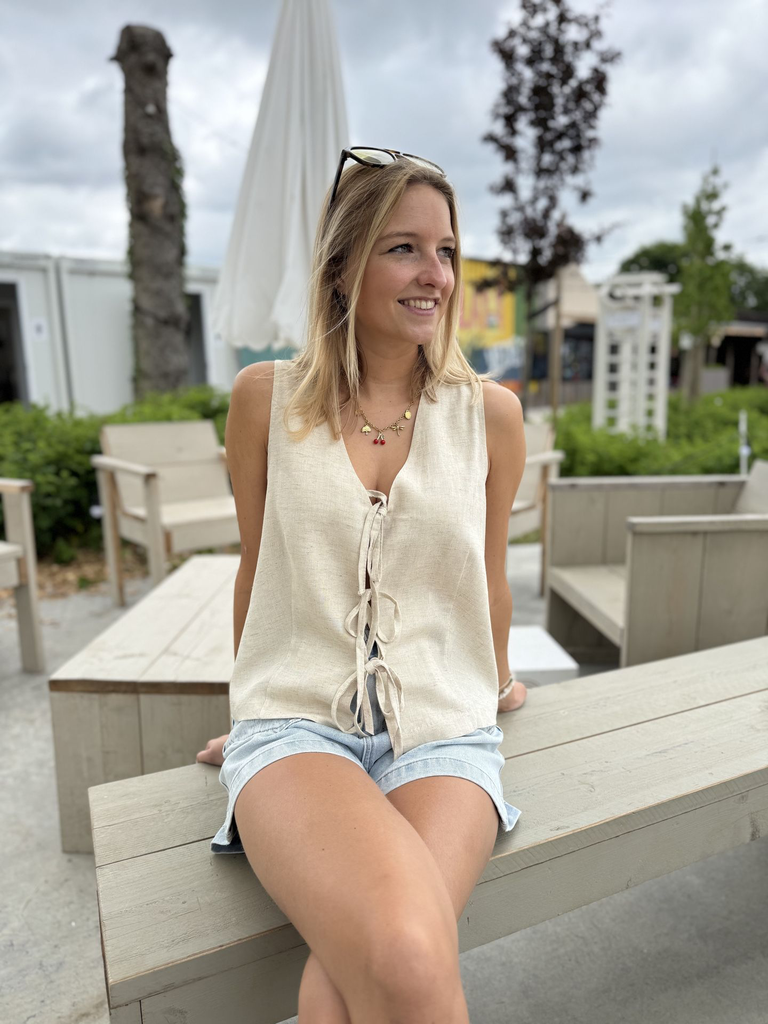 Top en lin Karl - Beige7.webp