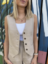 Gilet en lin Isac - Taupe7.webp