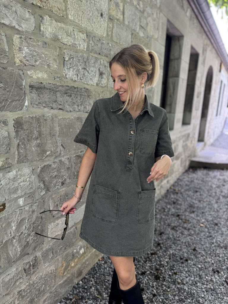 Robe en jeans Valentine -  Kaki6.webp