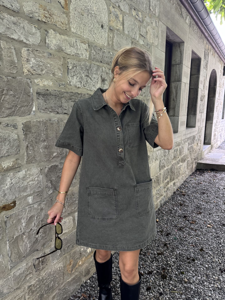Robe en jeans Valentine -  Kaki7.webp
