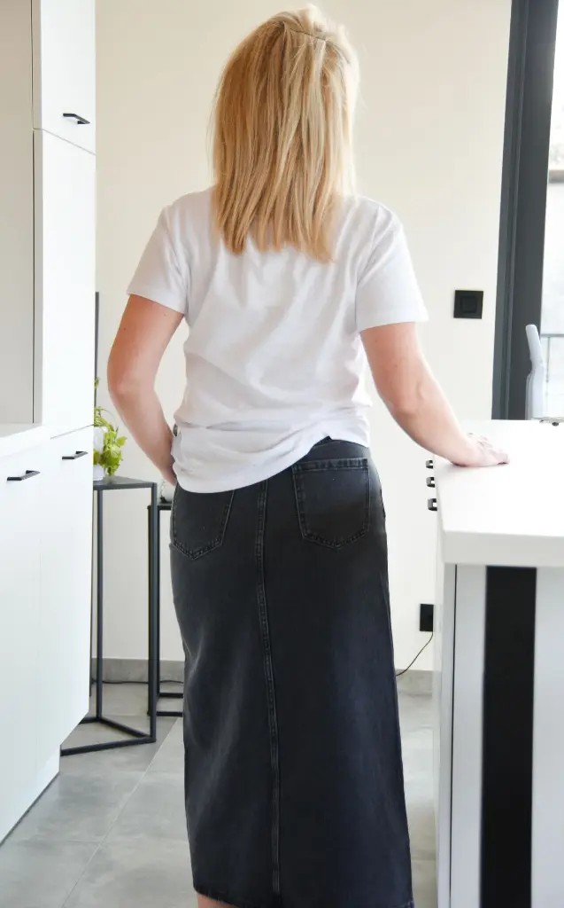Jupe en jeans Soline - Gris foncé - copie 3.webp