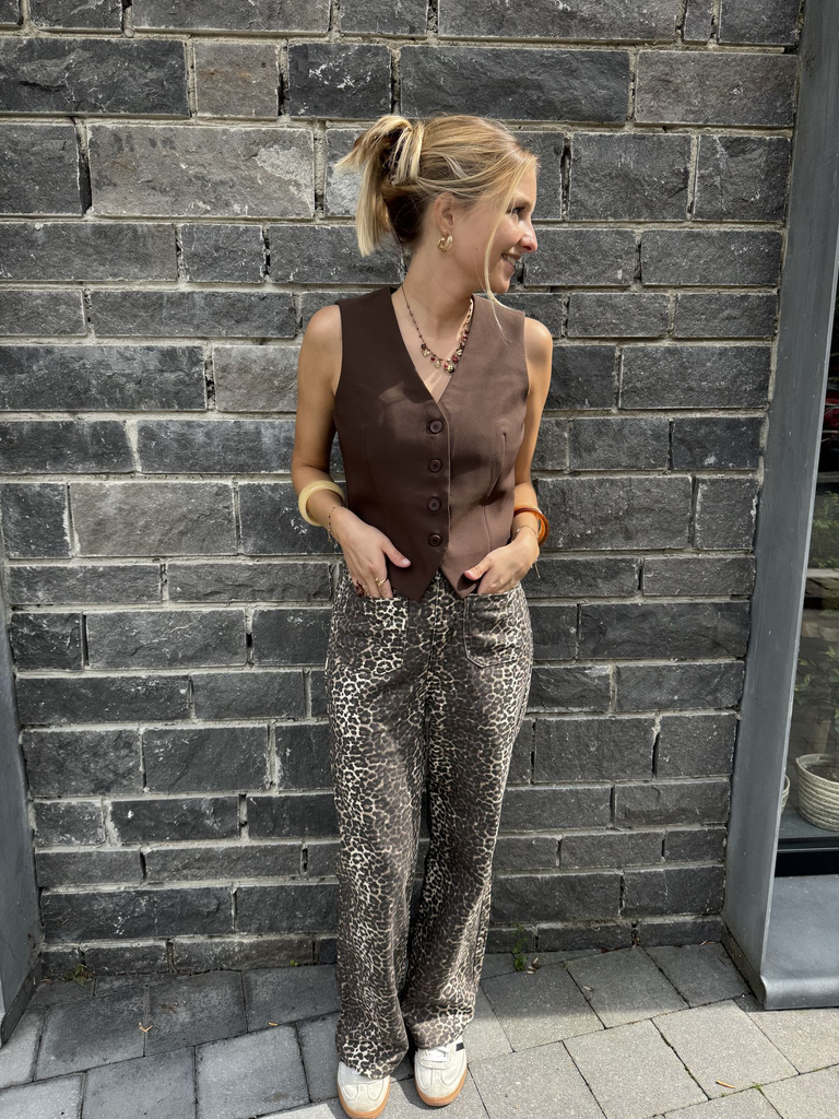 Gilet sans manches zao - Chocolat5.webp