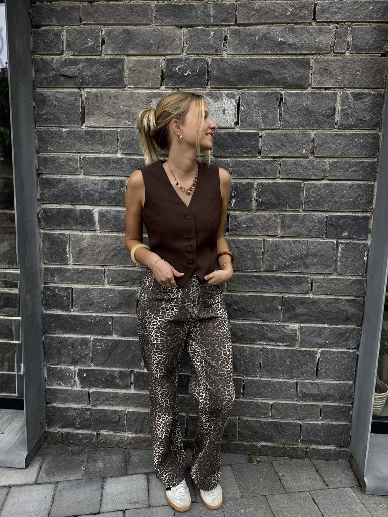 Gilet sans manches zao - Chocolat3.webp