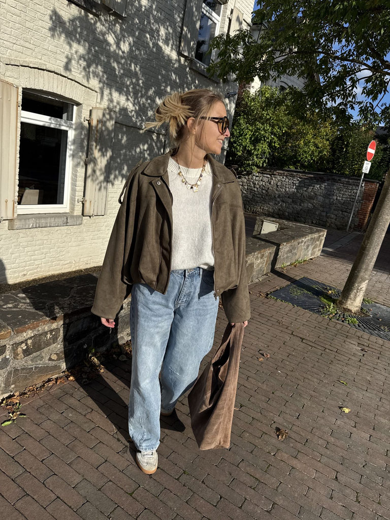 Veste en daim Tosca - Kaki7.webp
