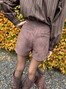 Jupe-short en daim - Chocolat6.webp