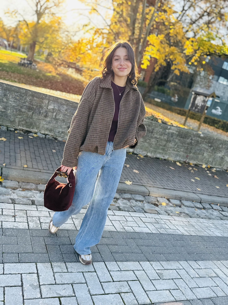 Veste Anna à carreaux - Marron5.webp