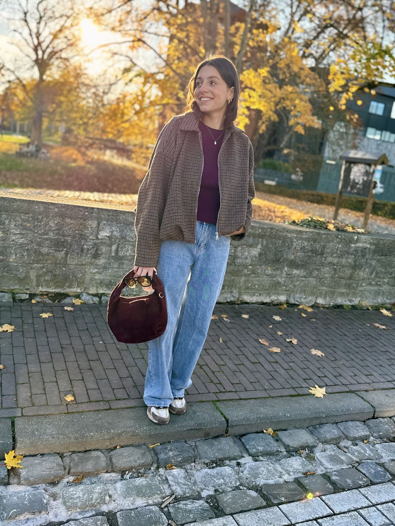 Veste Anna à carreaux - Marron2.webp