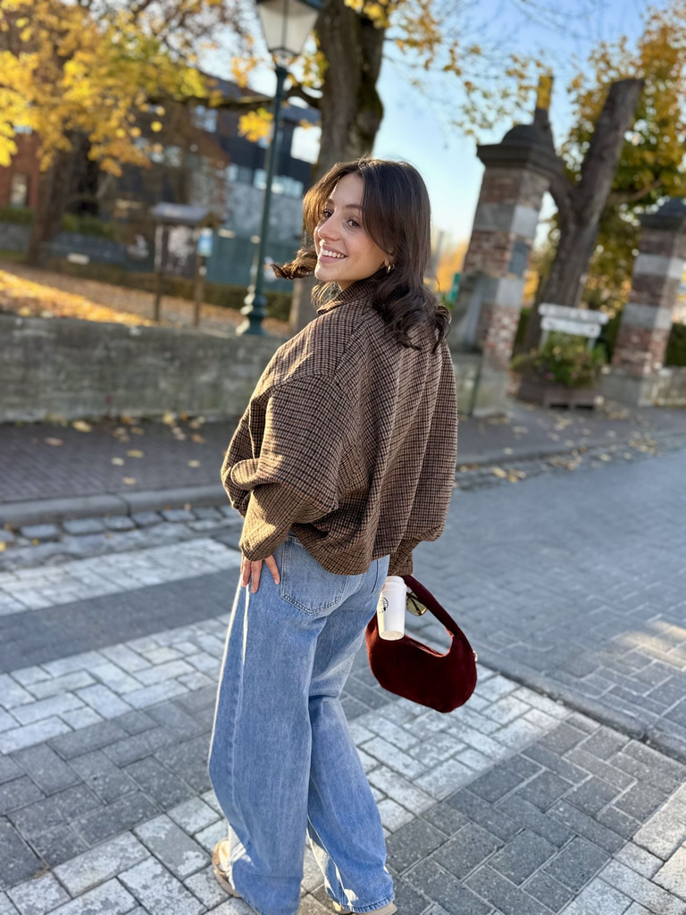 Veste Anna à carreaux - Marron7.webp