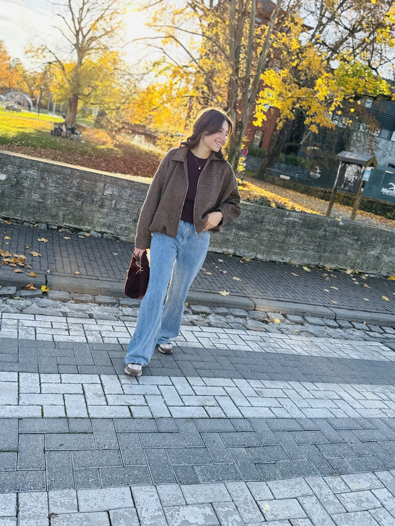 Veste Anna à carreaux - Marron6.webp