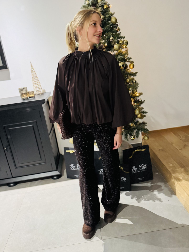 Blouse Gloria - Chocolat4.webp