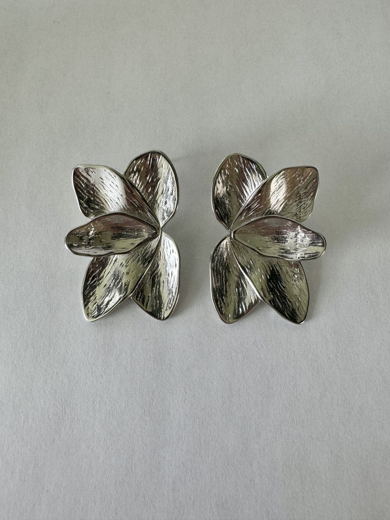 Boucles d'oreilles Rose - Argenté1.webp