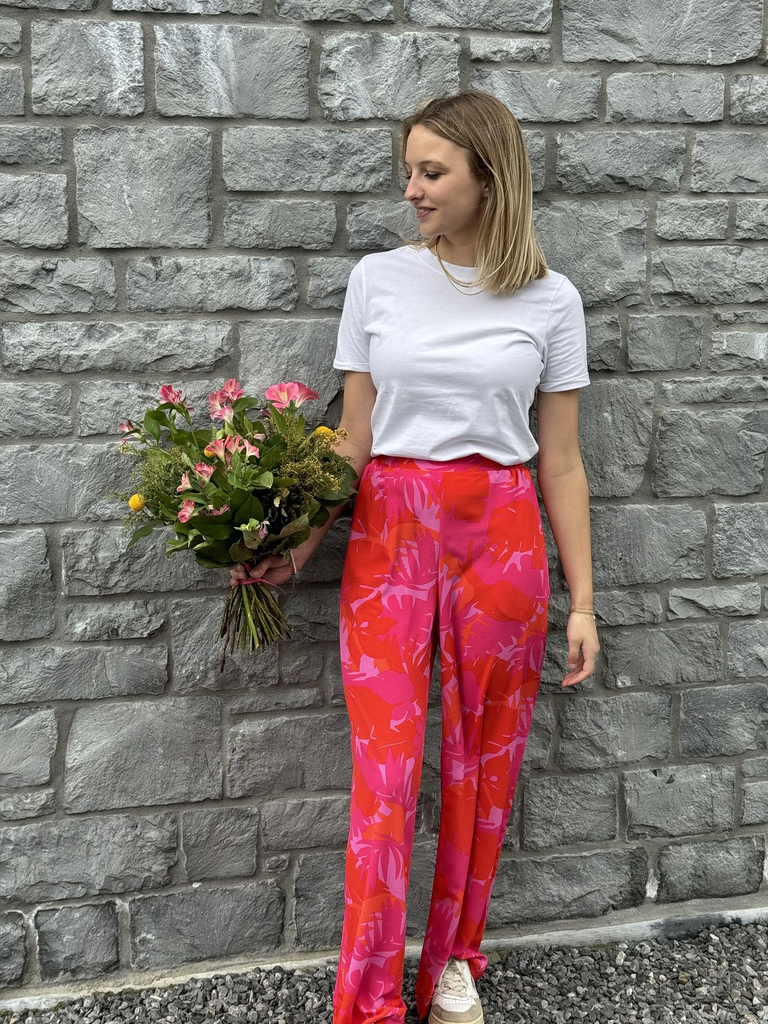 PANTALON À MOTIFS JESTA - ROSE:ROUGE.webp