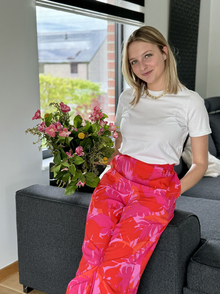 PANTALON À MOTIFS JESTA - ROSE:ROUGE 4.webp