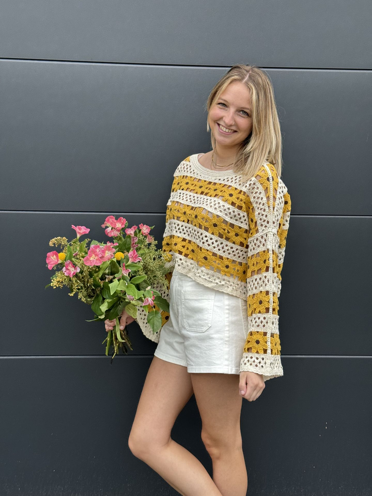 PULL EN CROCHET LORINE - JAUNE 2.webp