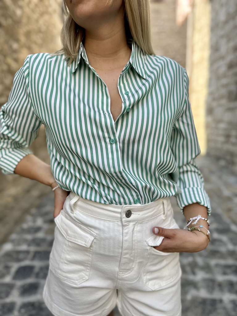  CHEMISE LIGNÉE MARGOT - BLANC:VERT5.webp