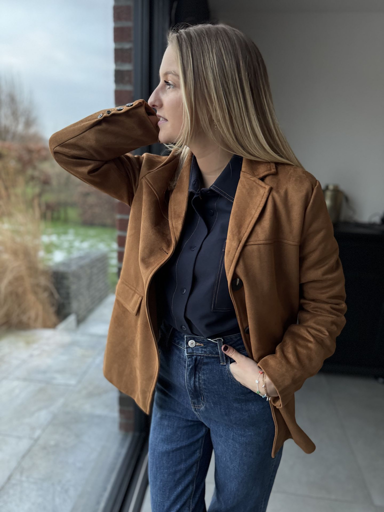 Veste en daim Noé - Camel6.webp