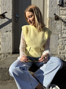  PULL SANS MANCHES EN MOHAIR - JAUNE5.webp