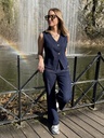 GILET SANS MANCHES EN JEAN - BLEU BRUT