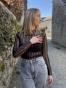 BLOUSE EN DENTELLE IVY - NOIR