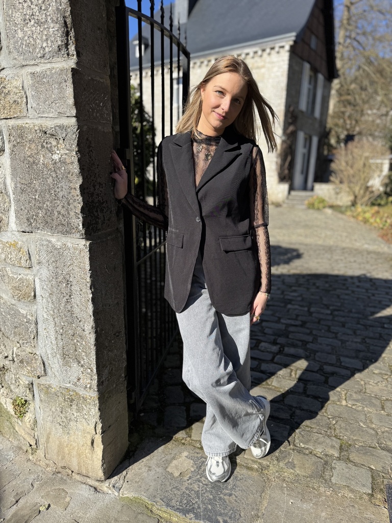 BLAZER SANS MANCHES ANNIE - NOIR