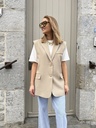 BLAZER SANS MANCHES JUDITH - BEIGE
