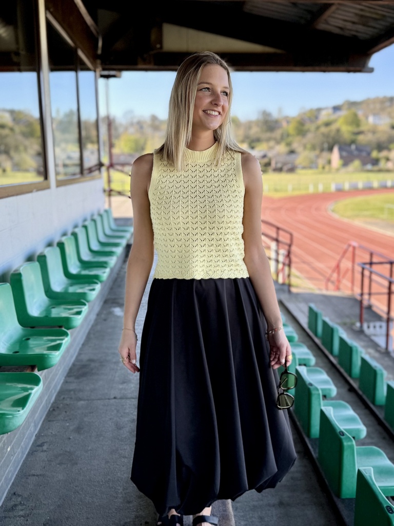 JUPE BALLON LONGUE - NOIR