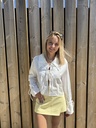CHEMISE À NOEUDS MAÏTÉ - BLANC
