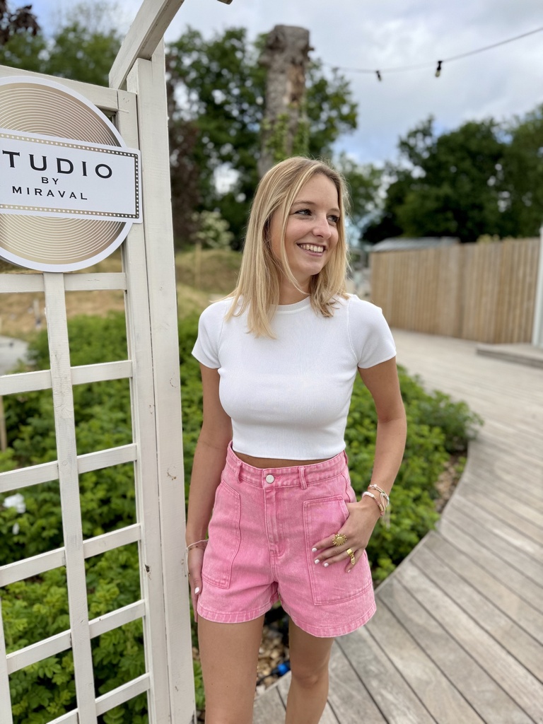 SHORT EN JEANS VICKY - ROSE