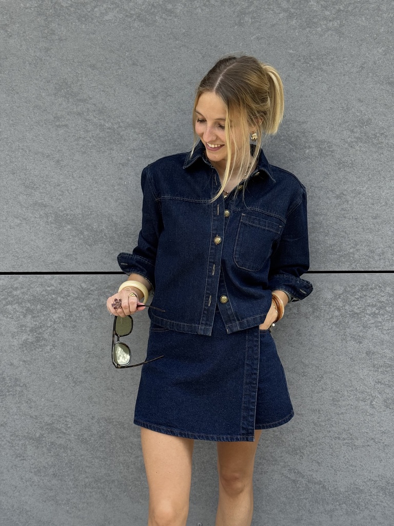 JUPE-SHORT NAÏA - BLEU BRUT