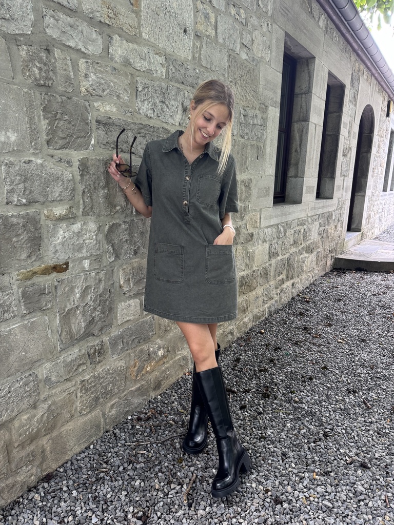 ROBE EN JEANS VALENTINE - KAKI