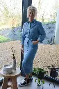 ROBE LONGUE EN JEANS CELINE - BLEU