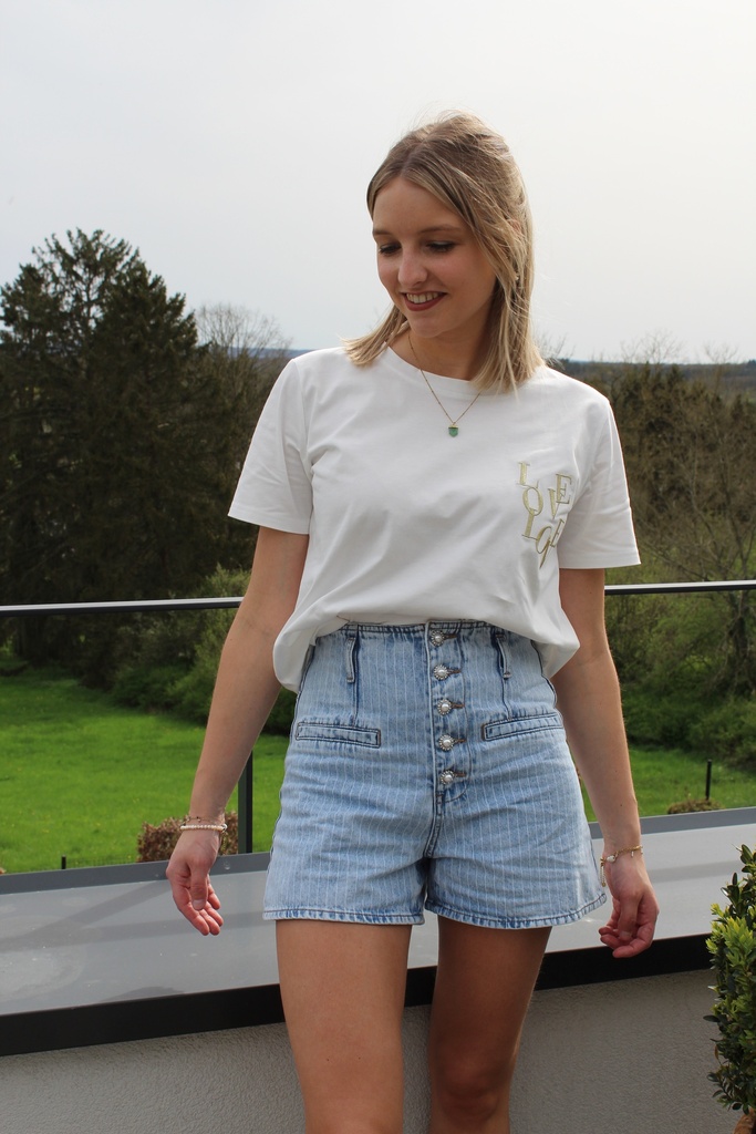 SHORT EN JEANS SOREYA - BLEU