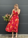 ROBE LONGUE ALICE - FUSHIA/ORANGE