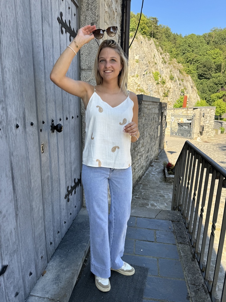 TOP INGRID - BLANC