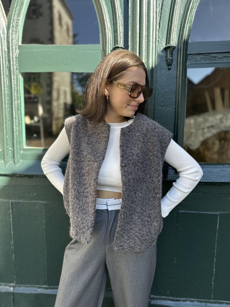 GILET ÉLÉONORE - GRIS