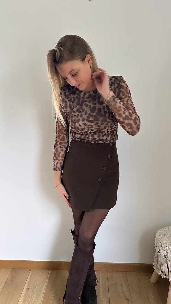 JUPE SHORT JOE - CHOCOLAT