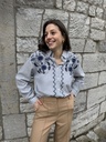 CHEMISE LIGNÉE ELLIA - BLEU
