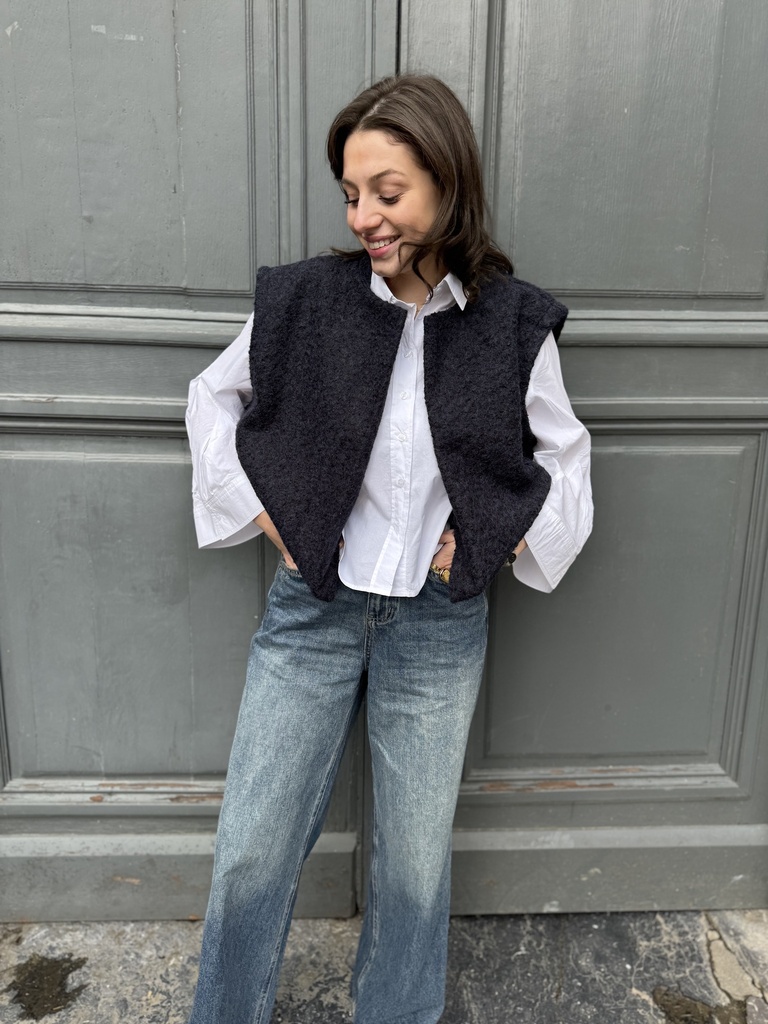GILET ÉLÉONORE - BLEU MARINE