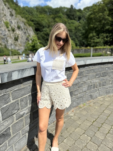 SHORT EN CROCHET LILOU - BEIGE