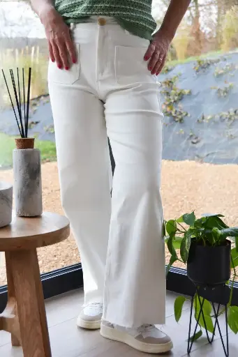 JEANS KLOÉ - BLANC