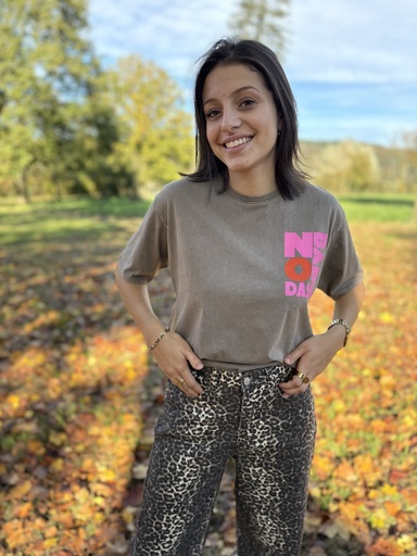 T-SHIRT NO BAD DAYS - TAUPE