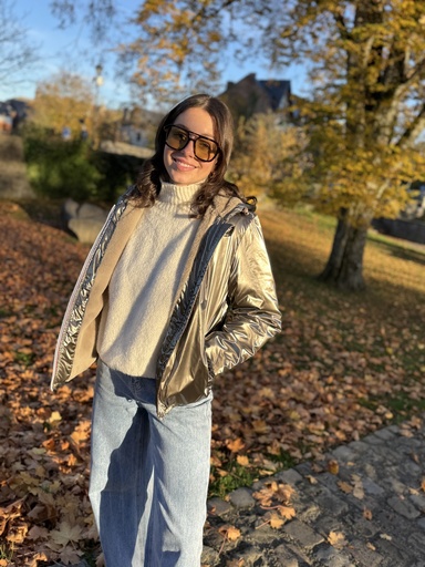 VESTE FOURRÉE COURTE - BRONZE