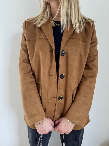 VESTE EN DAIM NOÉ - CAMEL