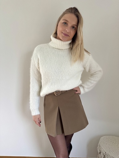 JUPE SHORT ADÉLAIDE - TAUPE