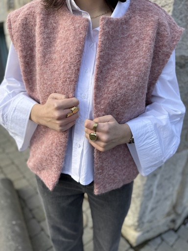GILET ÉLÉONORE - ROSE PALE