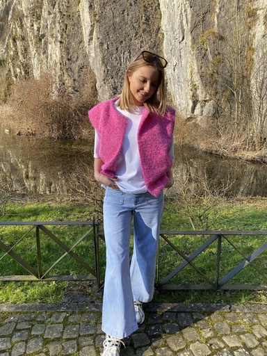 GILET ÉLÉONORE - ROSE FUSCHIA