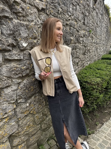 VESTE SANS MANCHES LEXIE - BEIGE