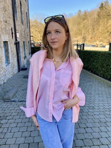 CHEMISE LIGNÉE EVE - ROSE